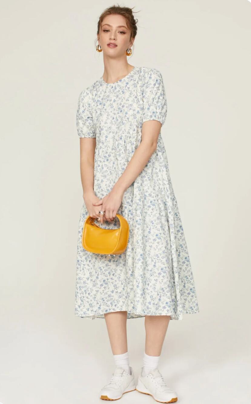 Denimist Tiered Midi Dress Size M